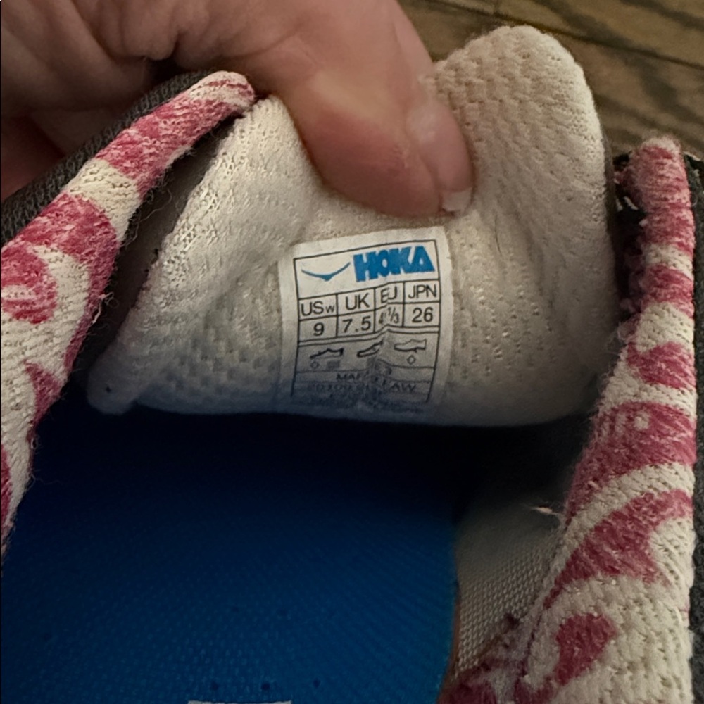 Hoka One One Hubble Women's Dark Gray and Pink Athletic-9 - Picture 9 of 11